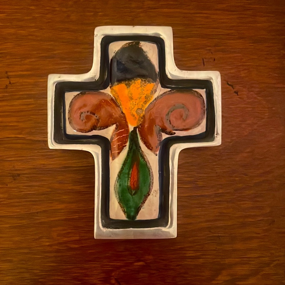 Colorful Cross Original Artwork Wall Decor OS EUC